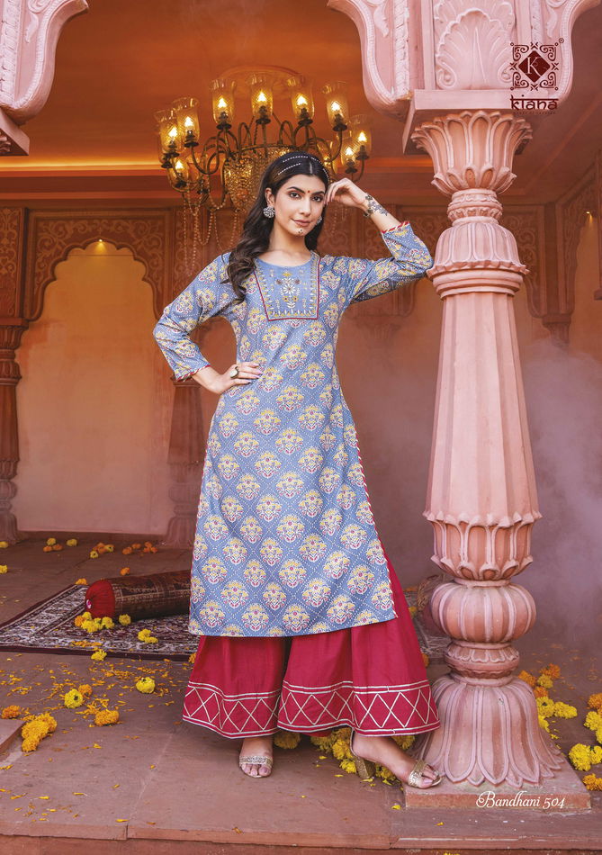 Bandhani Vol 5 By Kiana Kurti With Bottom Catalog